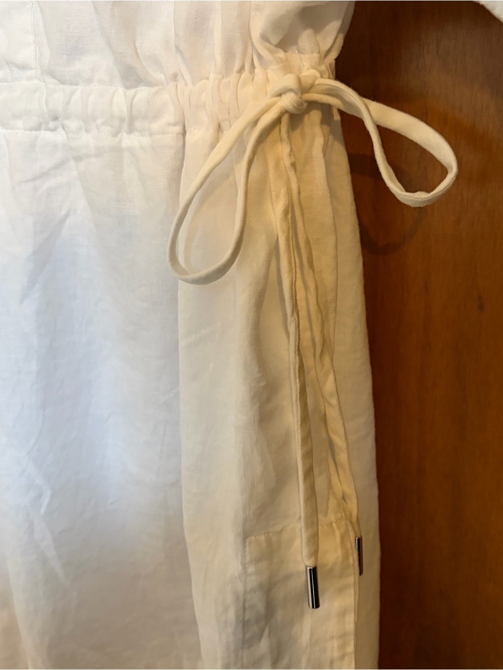Calia Linen Blend White Coverup - Picture 4 of 7